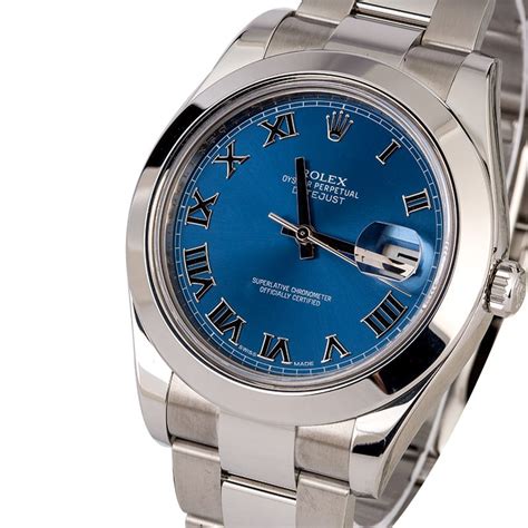 rolex datejust ii blue roman dial|rolex datejust ii ref 116300.